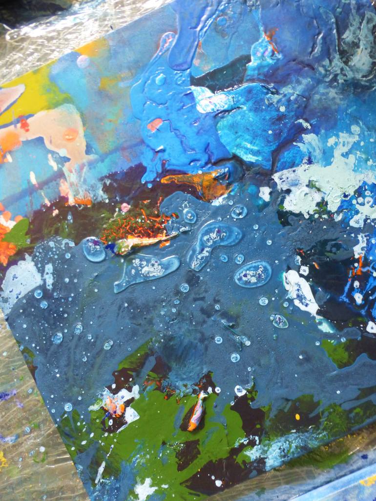 Original Abstract Expressionism Abstract Painting by Nikolai Gritsanchuk