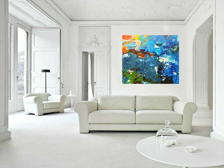 Original Abstract Expressionism Abstract Painting by Nikolai Gritsanchuk