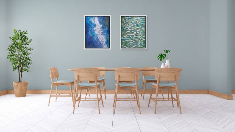 Original Abstract Seascape Painting by Alison Adams
