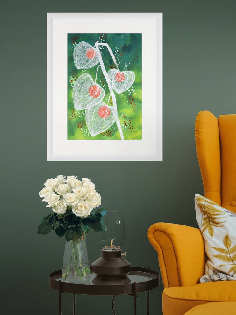 Original Modernism Floral Mixed Media by Alison Adams