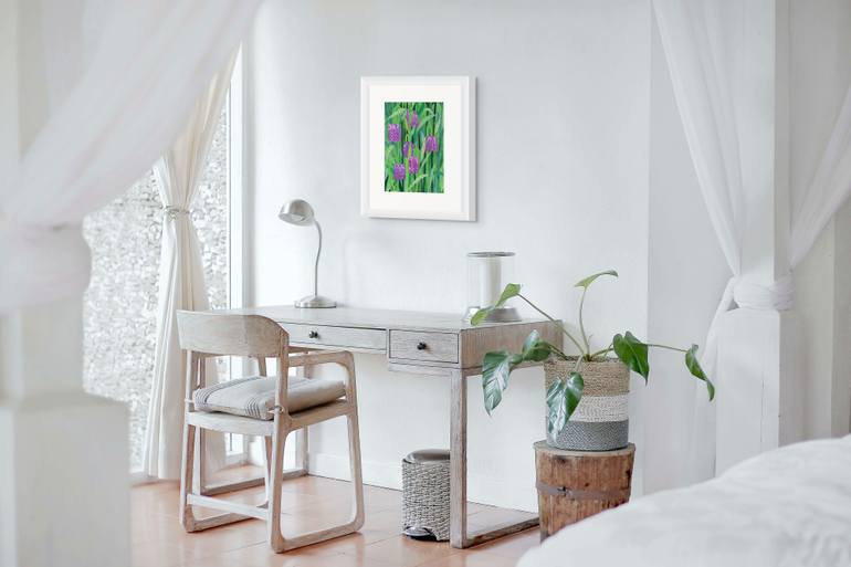 Original Contemporary Floral Collage by Alison Adams