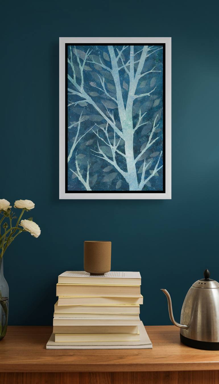 Original Abstract Botanic Painting by Alison Adams