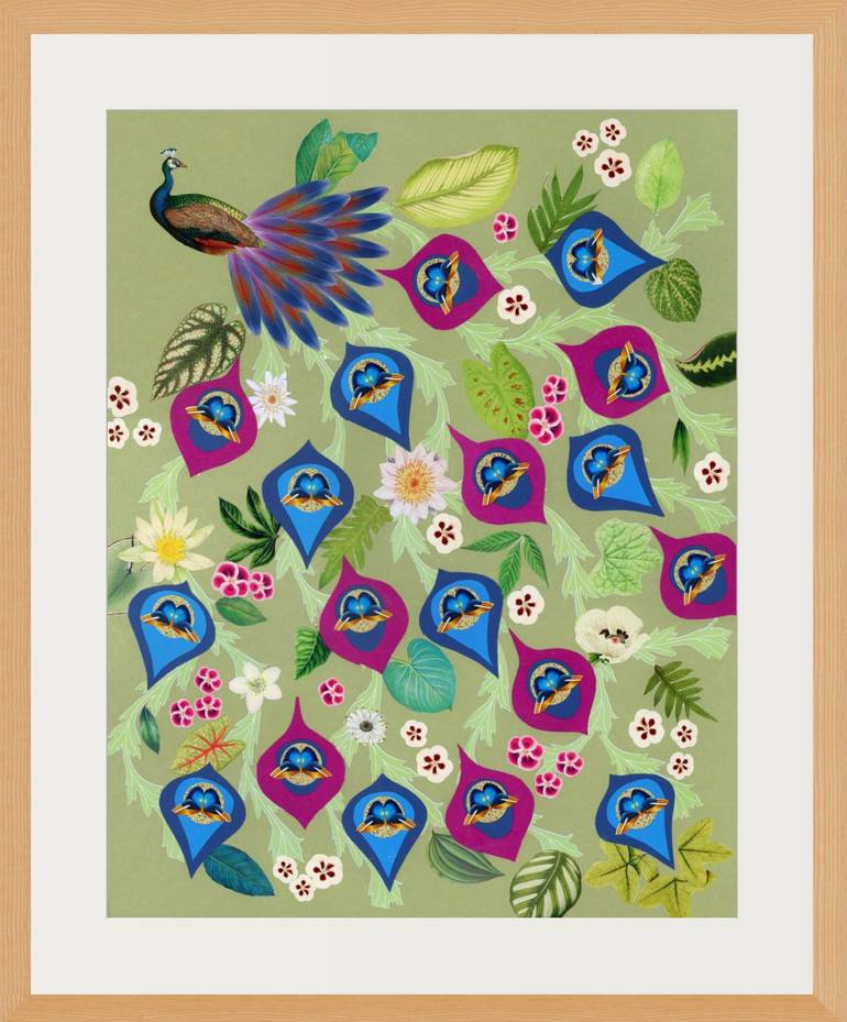 Original Abstract Animal Collage by Alison Adams