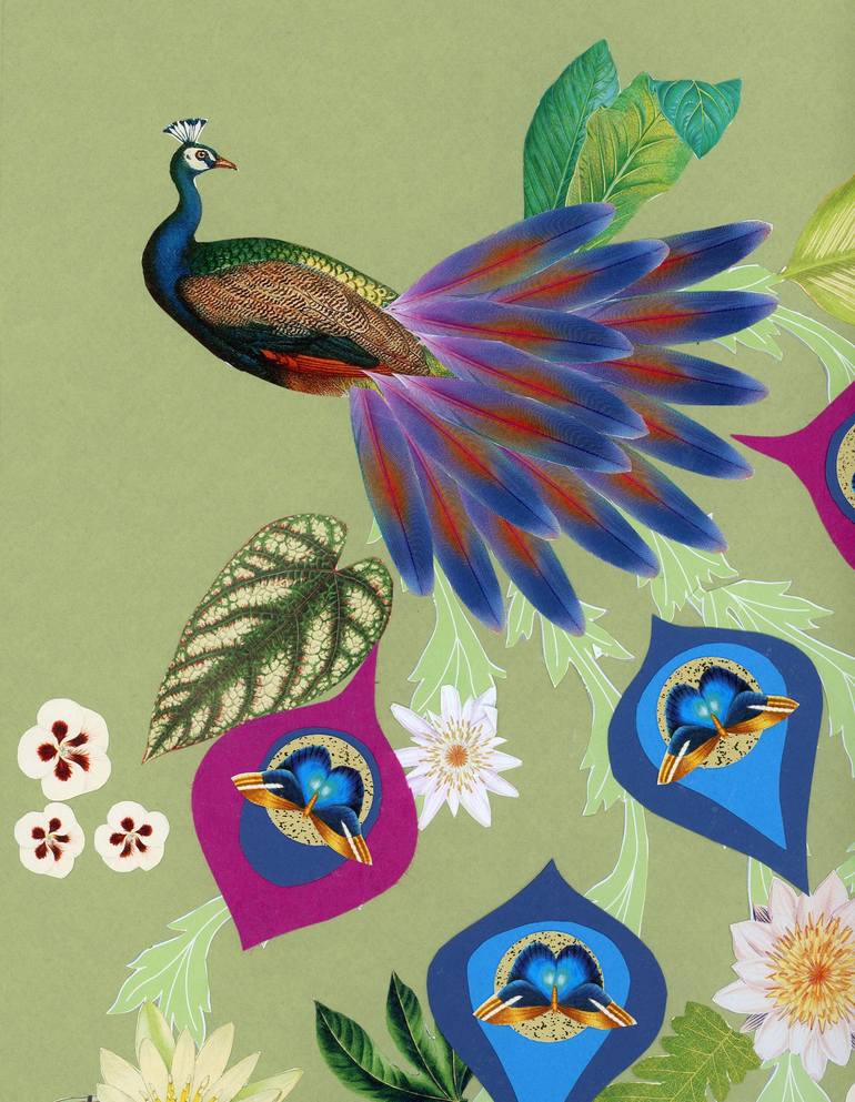 Original Abstract Animal Collage by Alison Adams