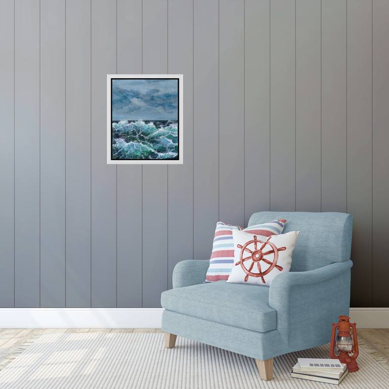 Original Figurative Seascape Mixed Media by Alison Adams