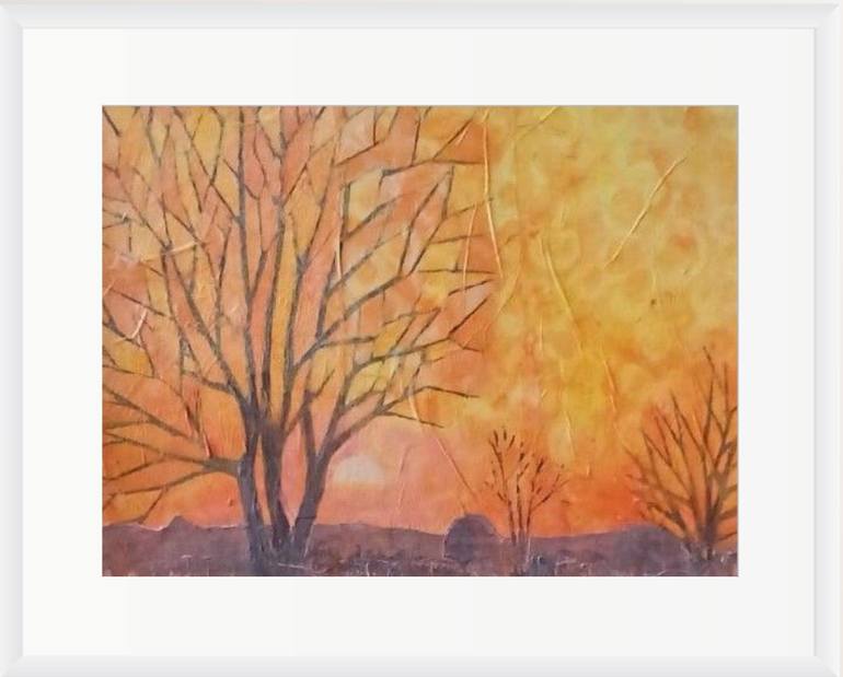 Original Abstract Landscape Mixed Media by Alison Adams