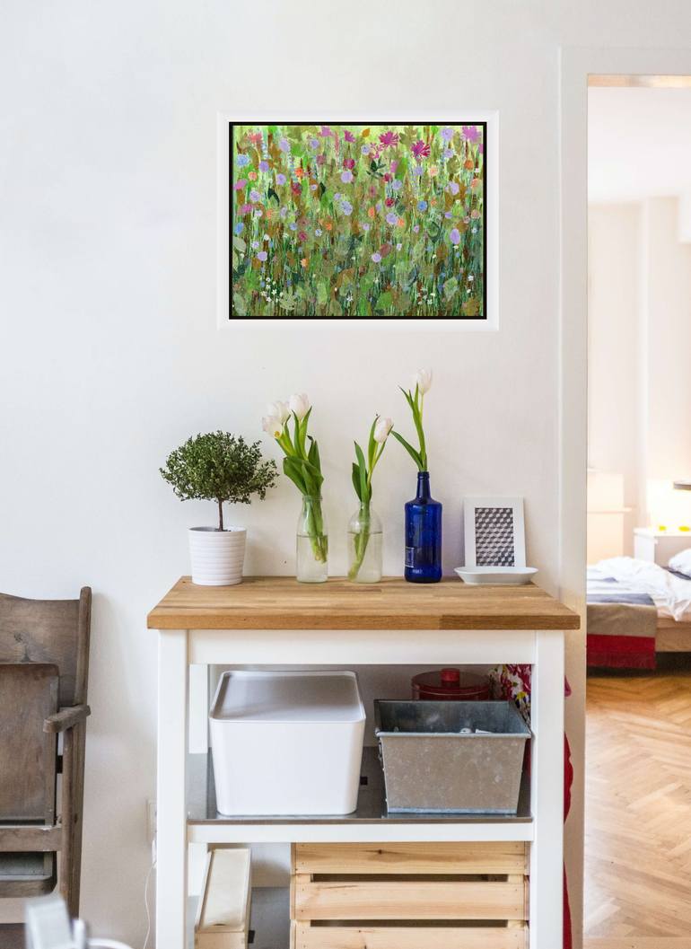 Original Abstract Landscape Mixed Media by Alison Adams