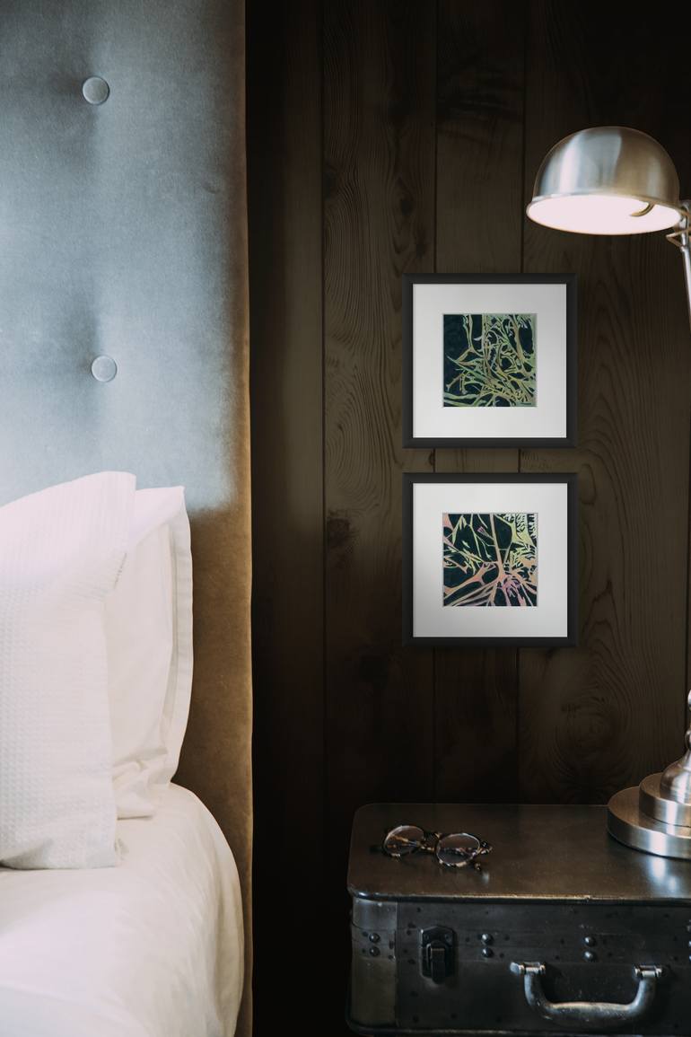 Original Abstract Botanic Painting by Alison Adams