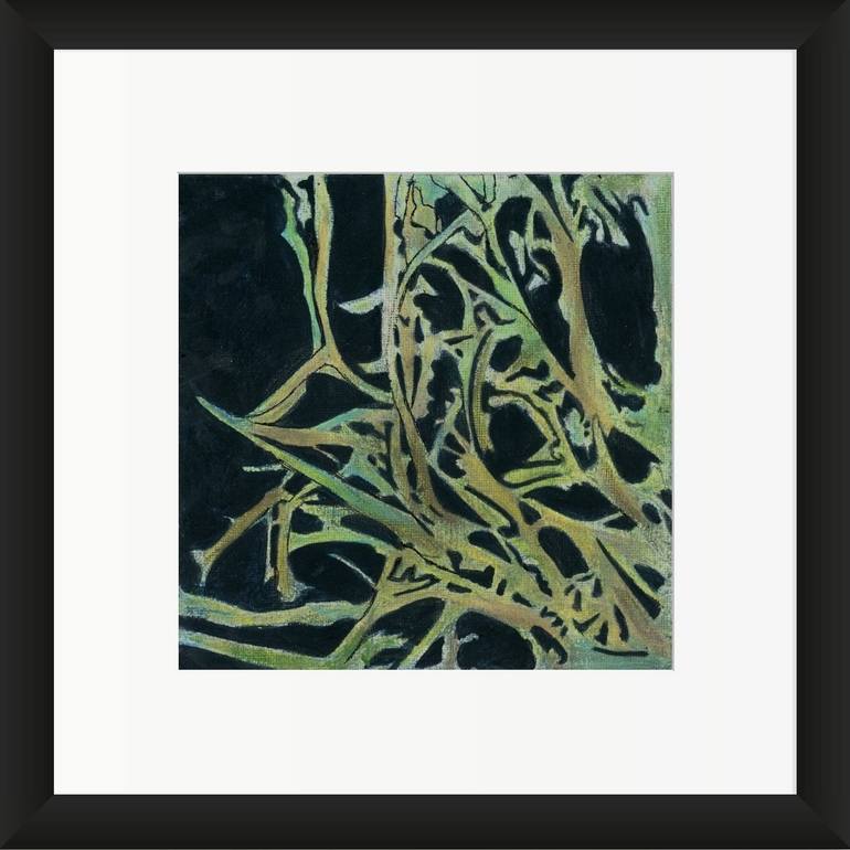 Original Abstract Botanic Painting by Alison Adams