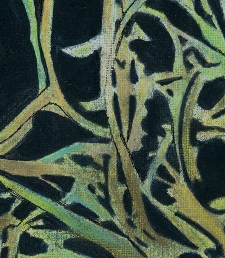 Original Abstract Botanic Painting by Alison Adams