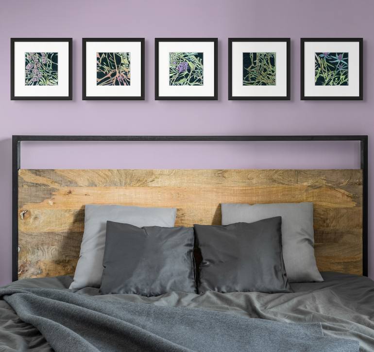 Original Abstract Botanic Painting by Alison Adams