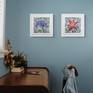 Above a piano with companion artwork Red Lily