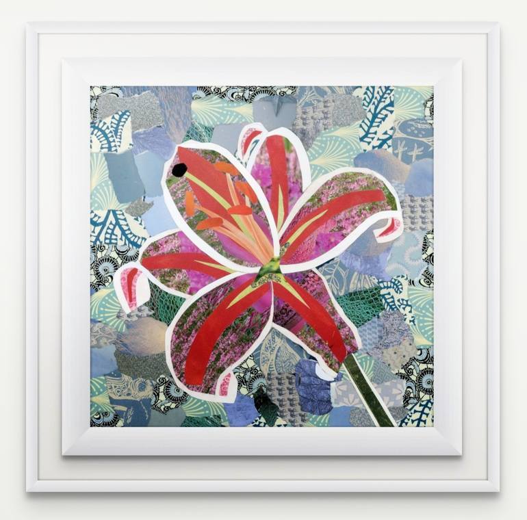 Original Abstract Floral Collage by Alison Adams