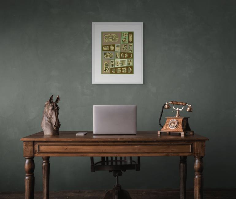 Original Abstract Typography Collage by Alison Adams