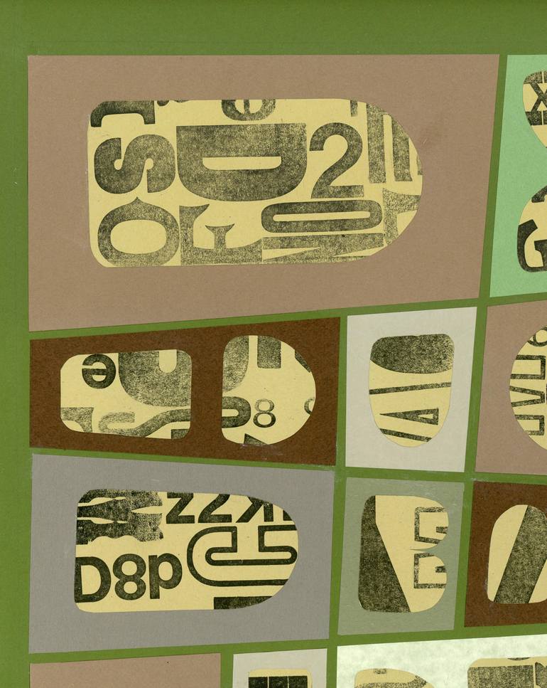 Original Abstract Typography Collage by Alison Adams