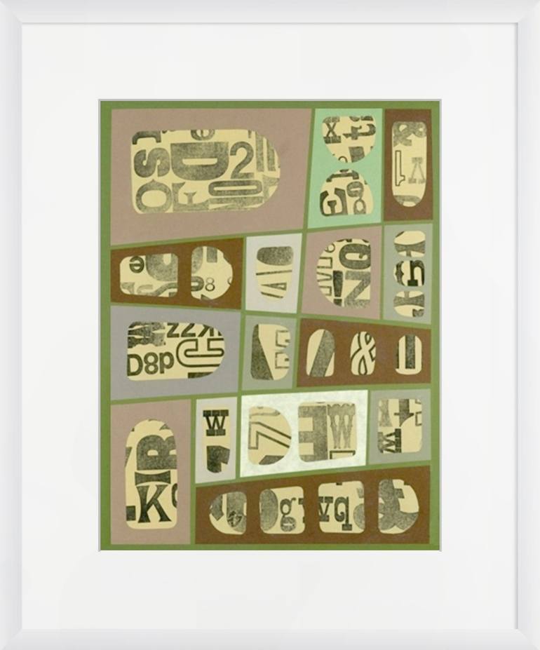 Original Abstract Typography Collage by Alison Adams