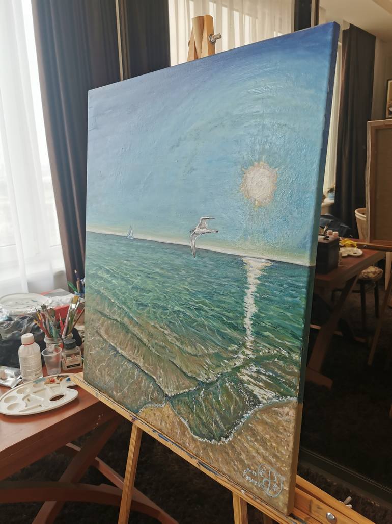 Original Realism Seascape Painting by Konstantin Rudnev