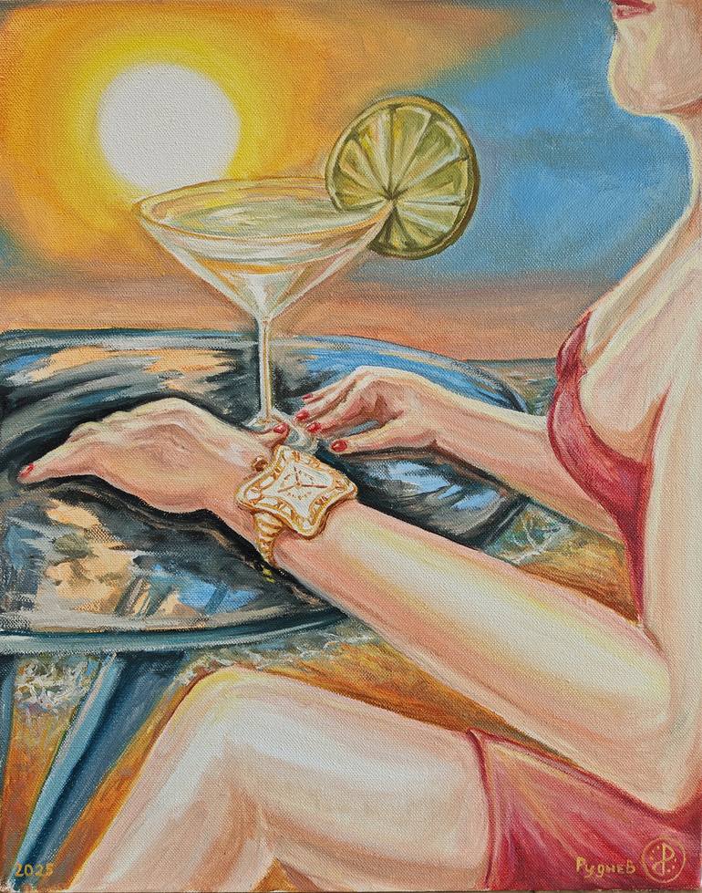 Lady with a watch Painting by Konstantin Rudnev | Saatchi Art Belgium