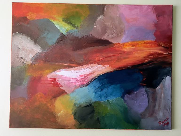 Original Abstract Painting by Rosa Cisneros