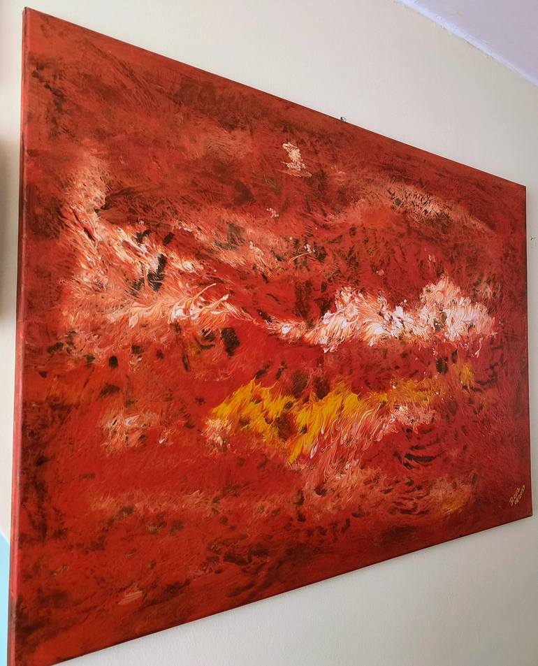 Original Abstract Expressionism Abstract Painting by Rosa Cisneros
