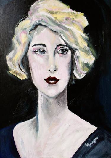 Original Expressionism Women Paintings by Elke Wegener