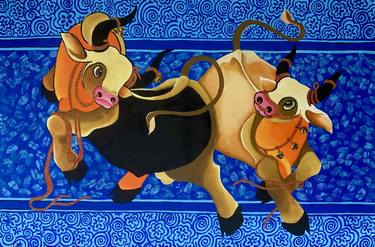 Original Abstract Animal Paintings by Tejasvani Prabhakar