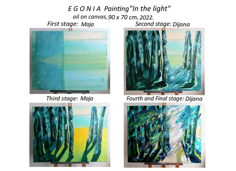 Original Abstract Landscape Painting by Egonia Art