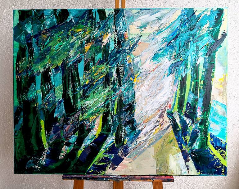 Original Abstract Landscape Painting by Egonia Art