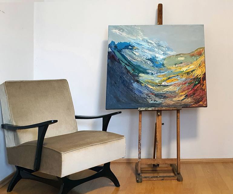 Original Abstract Landscape Painting by Egonia Art