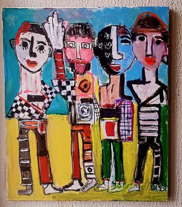 Original People Paintings by ben  yezhak levi