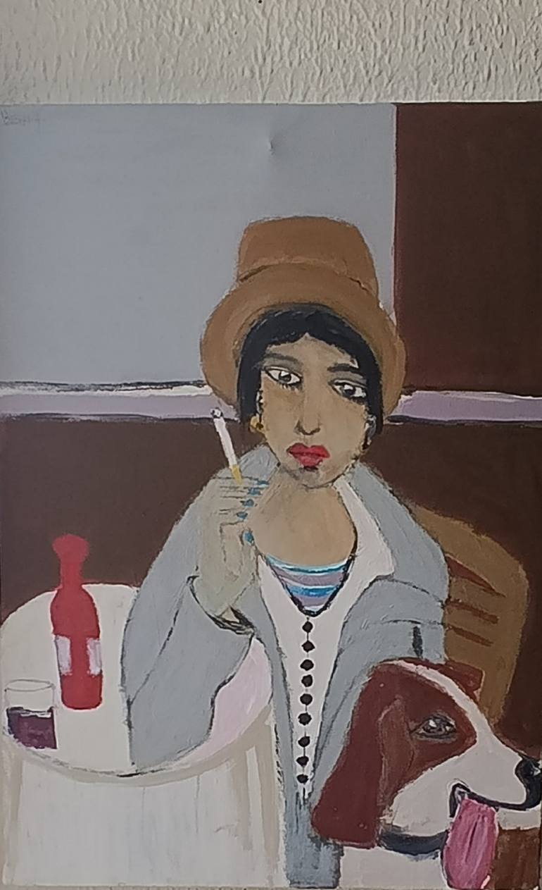 Original Abstract People Painting by Ben  Yezhak Levi