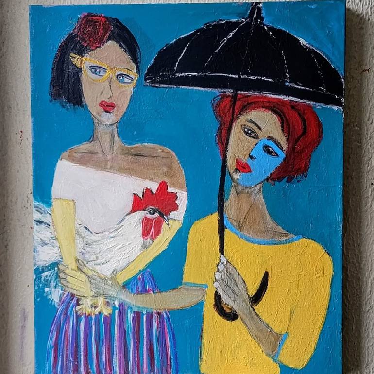 Original Abstract Classical Mythology Painting by Ben  Yezhak Levi