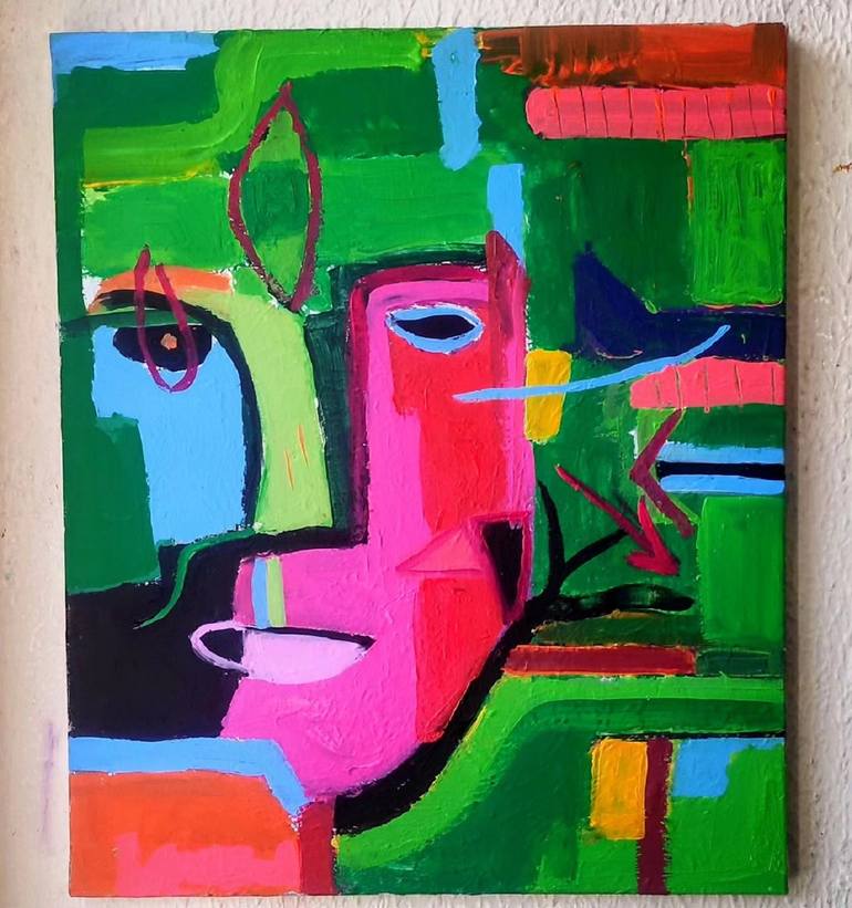 Original Abstract Expressionism Performing Arts Painting by ben  yezhak levi