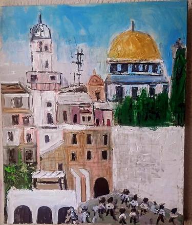 Jerusalem, the holy city of the world painting, Jerusalem art thumb