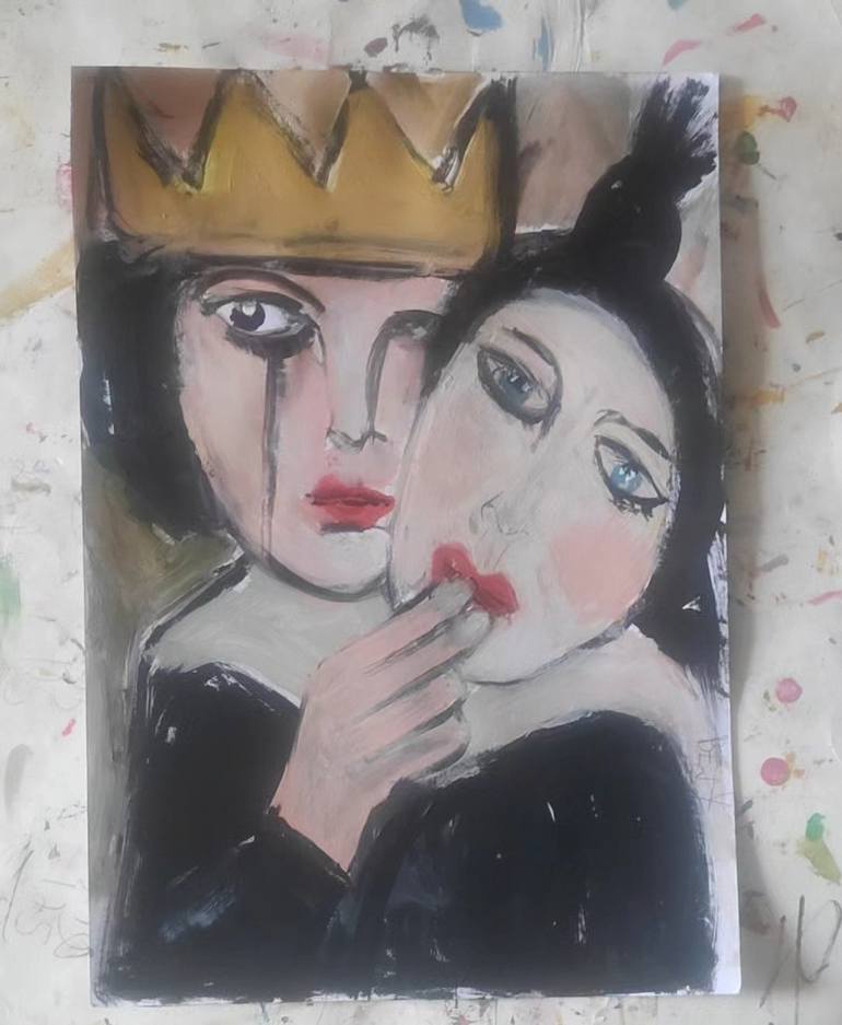 Original Abstract Women Paintings by Ben Yezhak Levi
