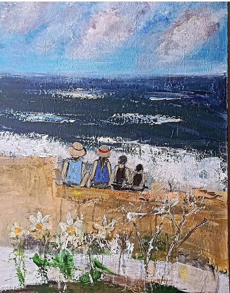 Original Abstract Women Painting by Ben  Yezhak Levi