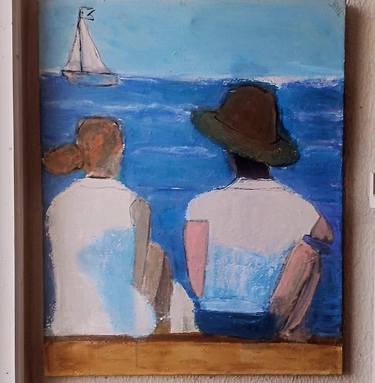 Original Art Deco Boat Paintings by Ben  Yezhak Levi