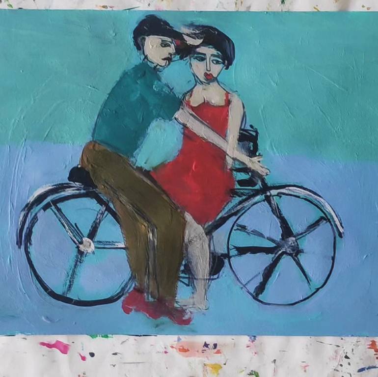 Original Abstract Love Paintings by Ben Yezhak Levi