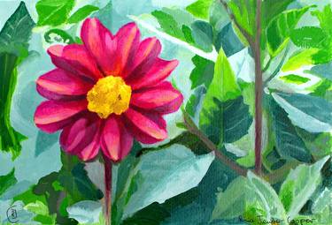 Original Color Field Painting Floral Paintings by Rhia Janta-Cooper