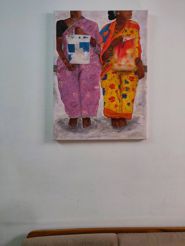 Original Contemporary People Painting by chandana g kashyap