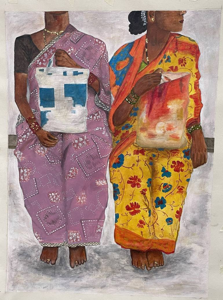 Original Contemporary People Painting by chandana g kashyap