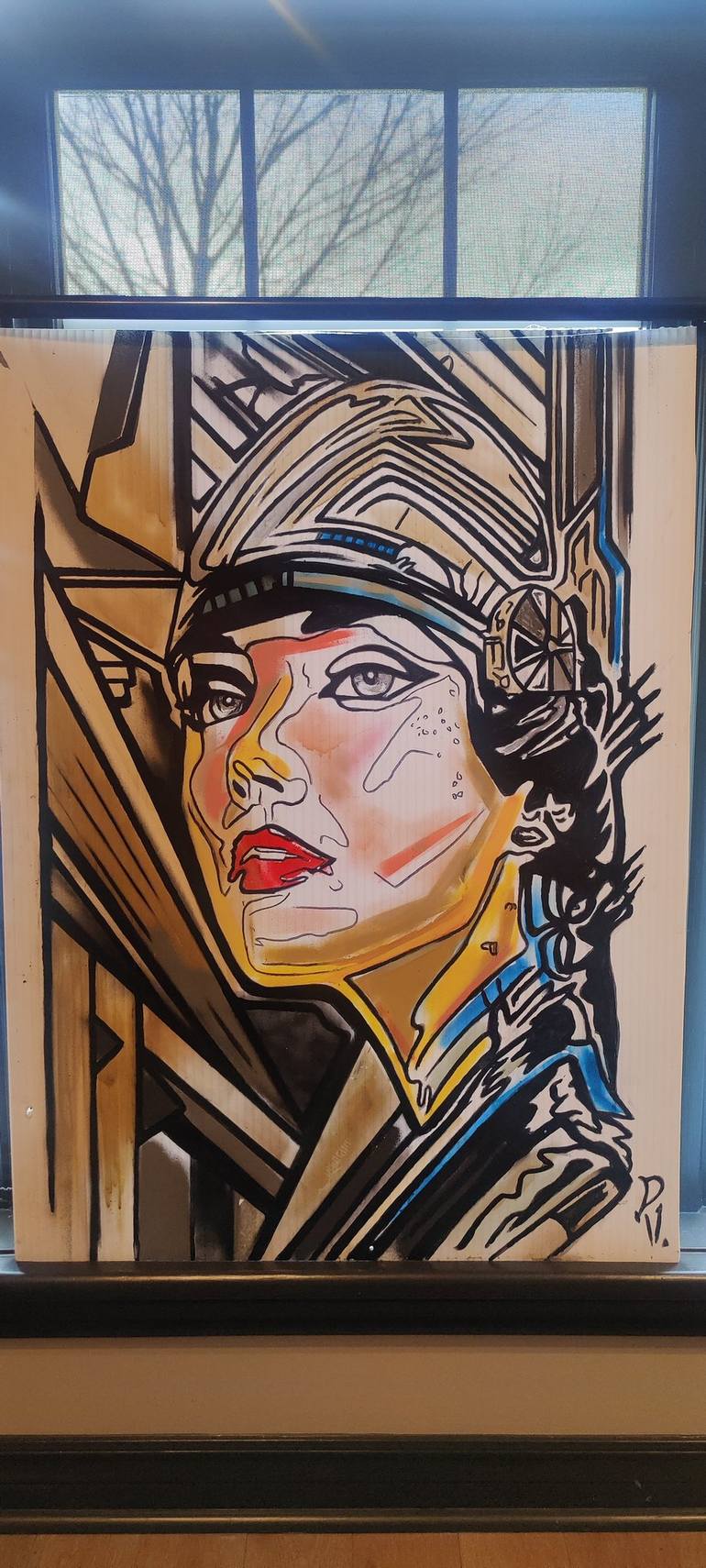 Original Art Deco Women Painting by Dangerous  Visions 