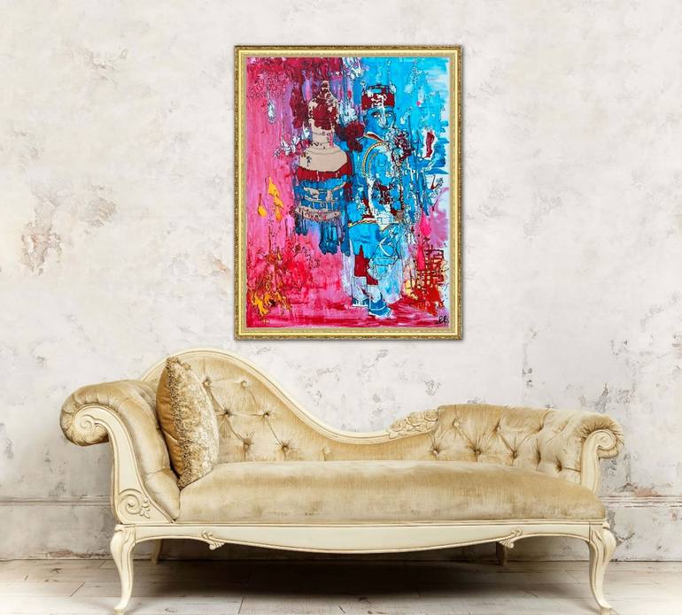 Original Expressionism People Painting by Aaron Anderson