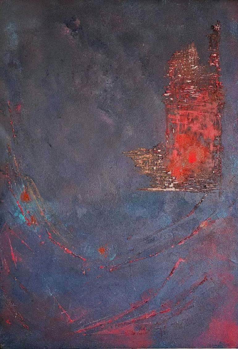 Original Abstract Expressionism Abstract Painting by Anjali Misra