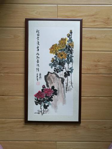 Original Chinese ink painting,chrysanthemum painting thumb