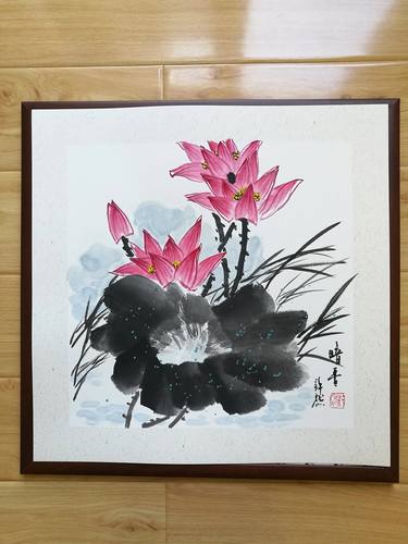 Original Art Deco Floral Paintings by Ran Xu