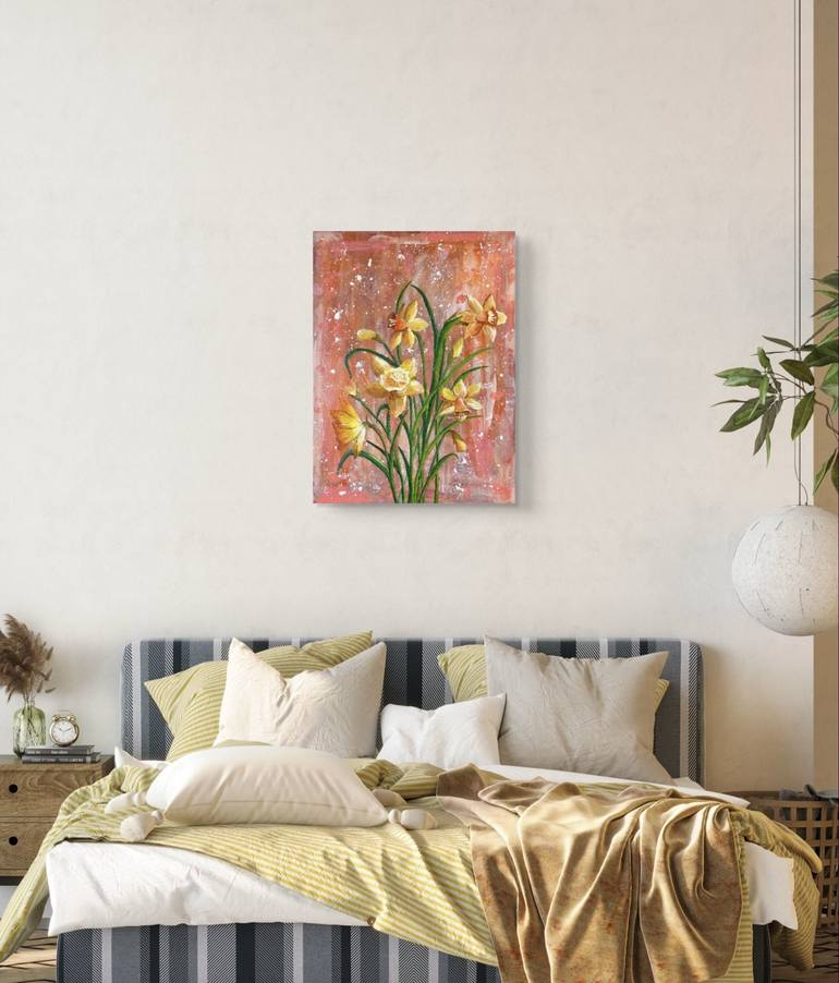 Original Abstract Expressionism Floral Painting by Milana Boroday