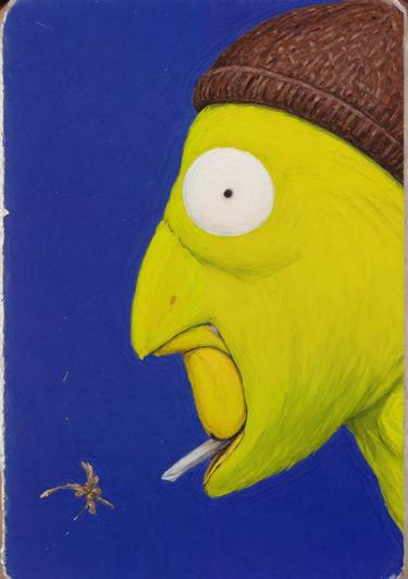 Self portrait with cigarette thumb