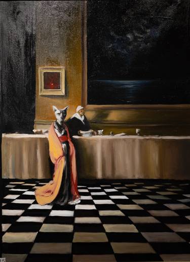Original Classicism Animal Paintings by Merujan Alikhanyan
