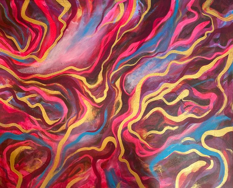 Original Abstract Expressionism Abstract Painting by Mariel Mikalsen